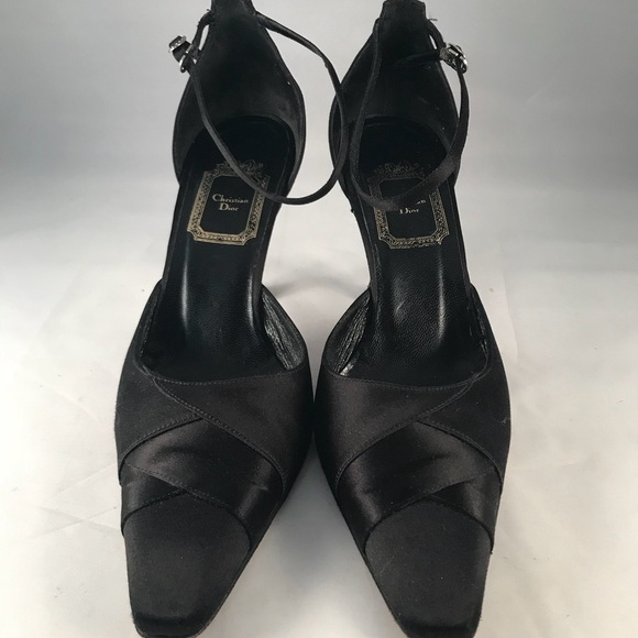 Dior Silk/Satin Rhinestone Heels- Size 8 - Picture 7 of 8